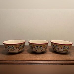 Set of 3 Bobby Flay Sevilla Soup Cereal Bowls